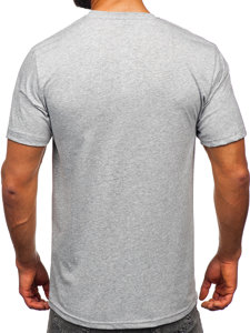 Tee-shirt en coton imprimé pour homme gris Bolf 14784