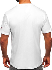 Tee-shirt en coton pour homme blanc Bolf 14731