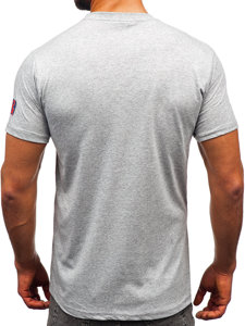 Tee-shirt en coton pour homme gris Bolf 14736