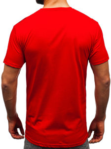 Tee-shirt en coton pour homme rouge Bolf 14722