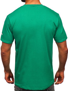 Tee-shirt en coton pour homme vert Bolf 14731