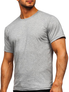 Tee-shirt gris foncé sans imprimé pour homme Bolf 192397 