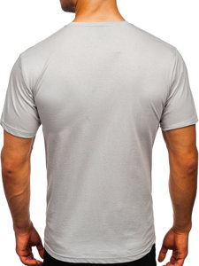 Tee-shirt gris sans imprimé pour homme Bolf 192397 