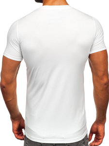 Tee-shirt imprimé pour homme blanc Bolf HM918