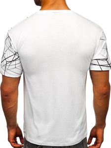 Tee-shirt imprimé pour homme blanc Bolf SS10935