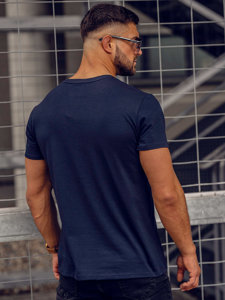 Tee-shirt imprimé pour homme bleu foncé Bolf Y70008A