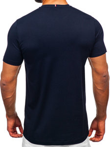 Tee-shirt imprimé pour homme bleu foncé Tommy Hilfiger TH10082