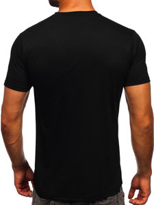 Tee-shirt imprimé pour homme noir Bolf 14498-1