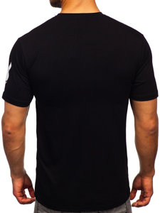 Tee-shirt imprimé pour homme noir Bolf 192368