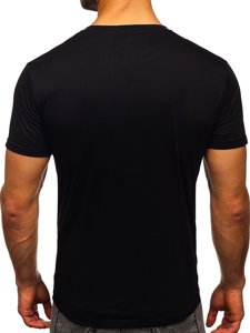 Tee-shirt imprimé pour homme noir Bolf KS2385