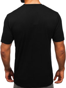 Tee-shirt imprimé pour homme noir Bolf SS11071