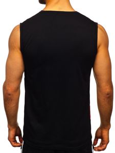 Tee-shirt imprimé pour homme noir Bolf SS11081