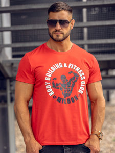 Tee-shirt imprimé pour homme rouge Bolf Y70015A