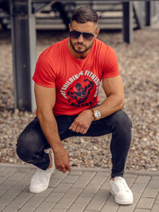 Tee-shirt imprimé pour homme rouge Bolf Y70015A