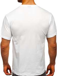 Tee-shirt pour homme avec imprimé blanc Bolf 1171    