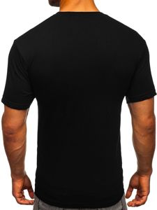 Tee-shirt pour homme avec imprimé noir Bolf 142175   