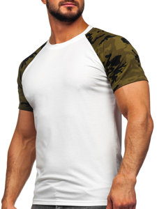 Tee-shirt pour homme blanc-camo Bolf 8T82