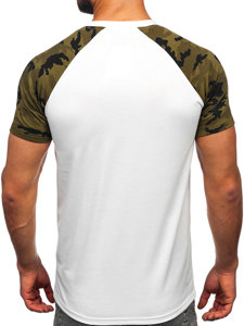 Tee-shirt pour homme blanc-camo Bolf 8T82