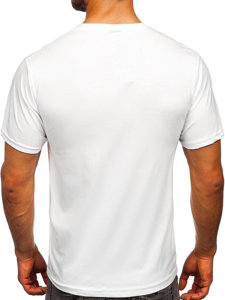 Tee-shirt pour homme blanc sans imprimé Bolf 192397  