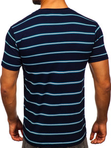 Tee-shirt pour homme bleu foncé Bolf 14952