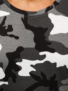 Tee-shirt pour homme gris camo Bolf S807   