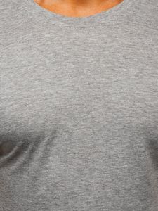 Tee-shirt pour homme sans imprimé gris Bolf 2005