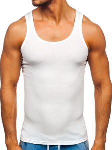 Tee-shirt tank top sans imprimé blanc Bolf NB002