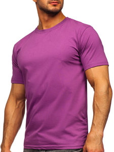 Tee-shirt violet sans imprimé pour homme Bolf 192397 