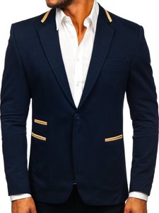 Veste élégante pour homme bleue foncée Bolf 9400