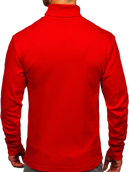 Homme Pull à col roulé basic Rouge Bolf 145347-1