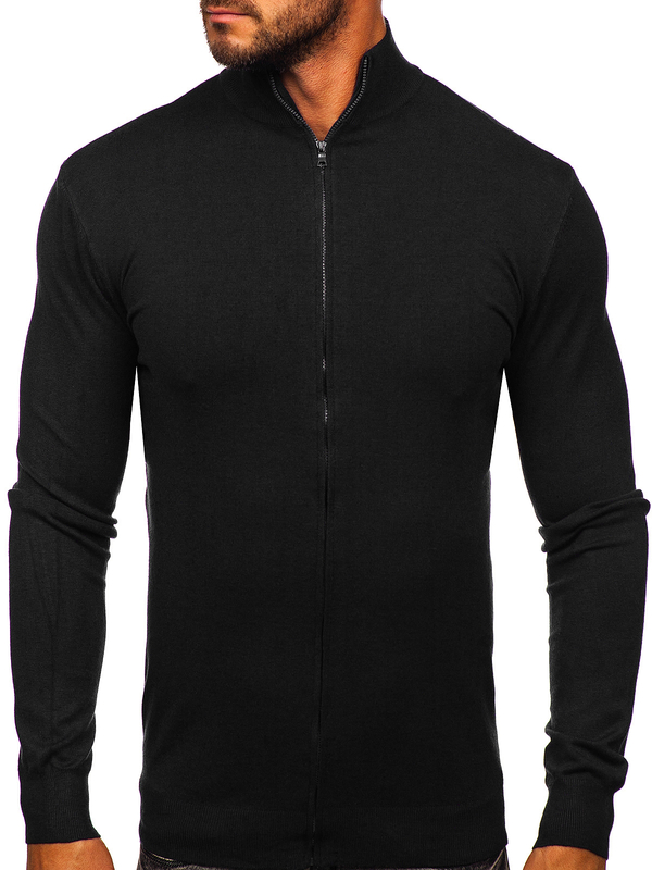 Le pull avec fermeture pour homme noir Bolf MM6004