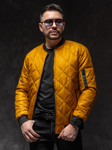 Homme Blouson de transition bomber matelassé Camel Bolf MY-01A1