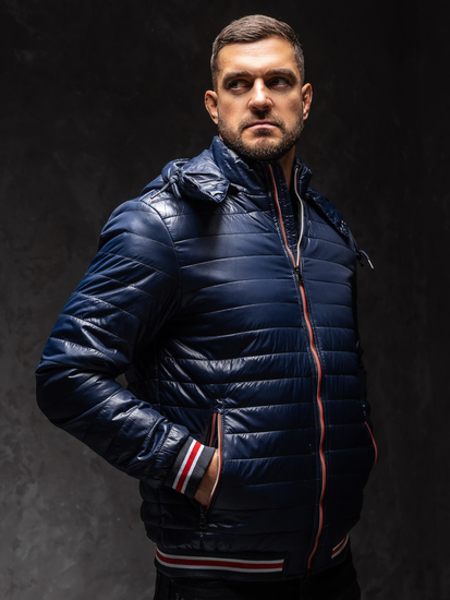 Homme Blouson de transition matelassé Bleu foncé Bolf 6191A1