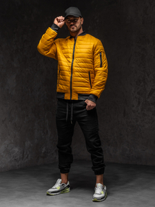 Homme Blouson de transition bomber matelassé Camel Bolf MY-02A1