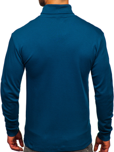 Homme Pull à col roulé basic Bleu mer Bolf 145347-1