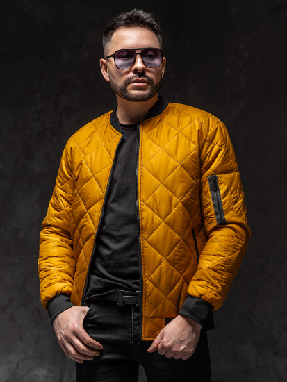 Homme Blouson de transition bomber matelassé Camel Bolf MY-01A1