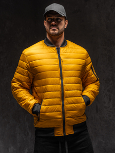 Homme Blouson de transition bomber matelassé Camel Bolf MY-02A1