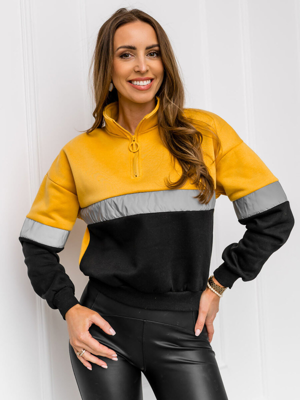 Sweat-shirt pour femme jaune Bolf KSW2022