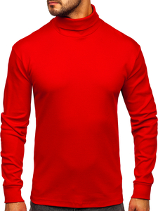 Homme Pull à col roulé basic Rouge Bolf 145347-1